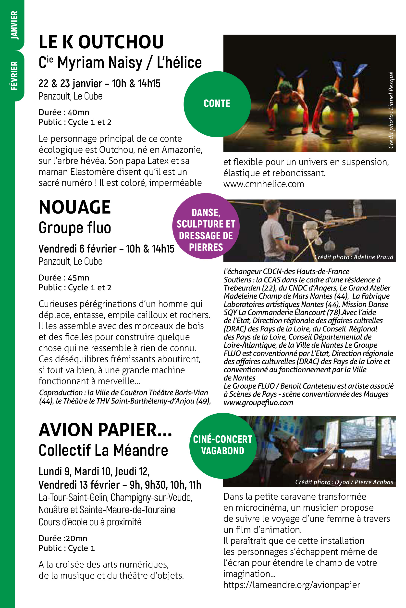 Culture programme spectacle concert enfant jeune CCTVV Touraine Val de Vienne 2026 Indre-et-Loire 37